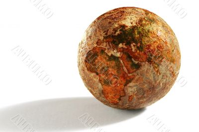 The Globe Of The Dehydrated Earth
