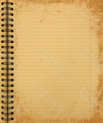 grunge yellow notebook