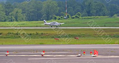 White Single Prop Landing