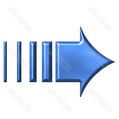 3D Azure Arrow