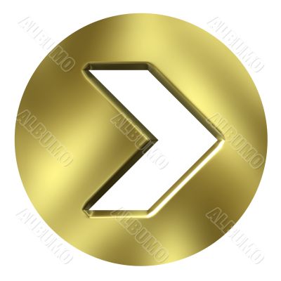 3D Golden Arrow Button