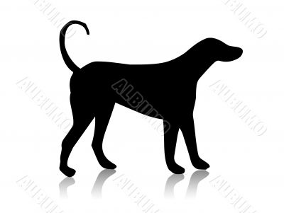 Black dog silhouette,shape,vector,p et