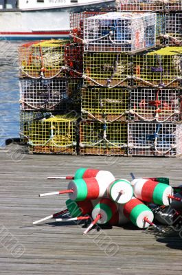 Lobster Traps, bright colors