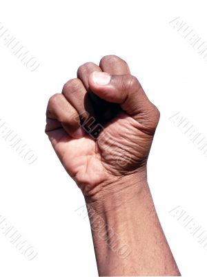african american hand gesture - fist