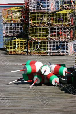 Lobster Traps, bright colors