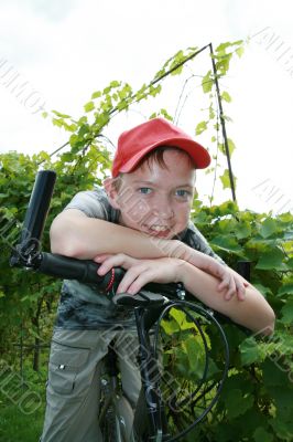 Boy with a bicycle