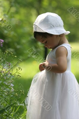 Girl in white dress