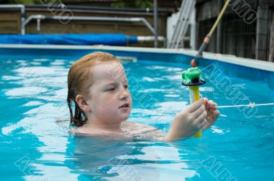 young girl in the water