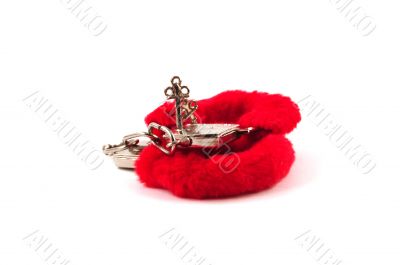red handcuffs red handcuffs