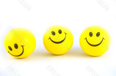 3 balls with smiley