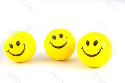 3 balls with smiley