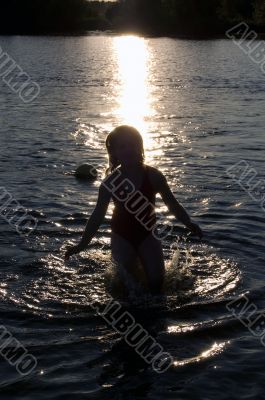 girl in sunset