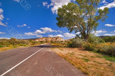 Deserted road.