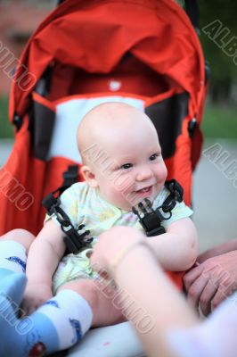 Baby in sitting stroller #4 Baby in sitting stroller #4