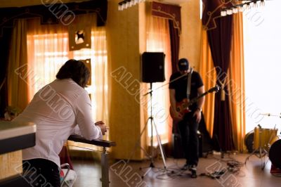 Producer make casting of musician Producer make casting of musician