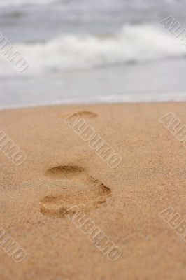footprint on sand 1 footprint on sand 1