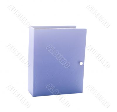 Blue photo album isolated on white