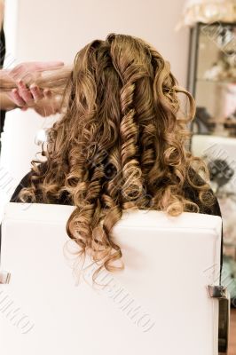 long curly hair