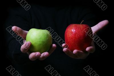 Wet apples