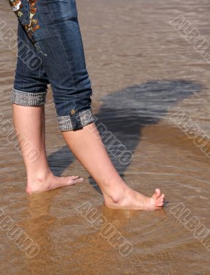 legs in water