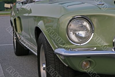 Green Muscle Car