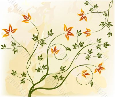 Abstract  floral background  vector illustration