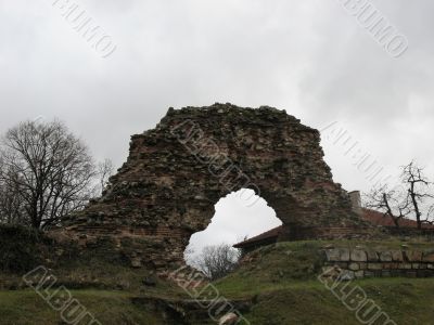 Historic ruins of wall