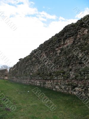 Historic ruins of wall
