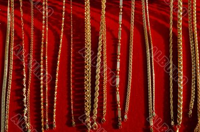 golden necklaces