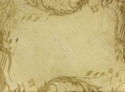 grunge floral background with space for text
