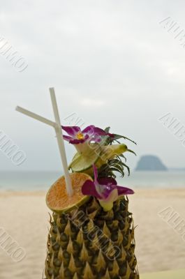 tropical cocktail - shallow focus