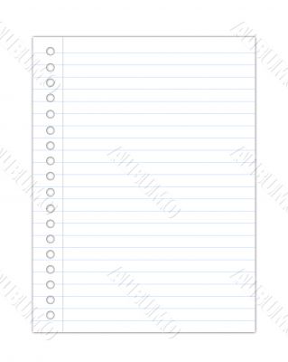 blank notebook sheet