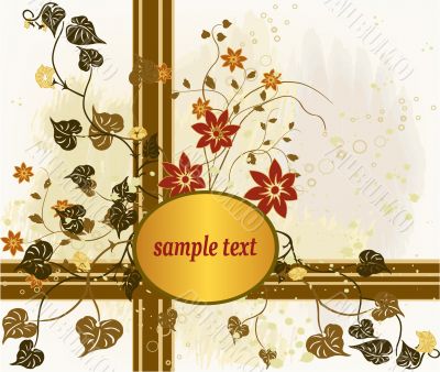 Abstract  floral background  vector illustration
