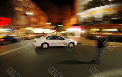 taxi at night