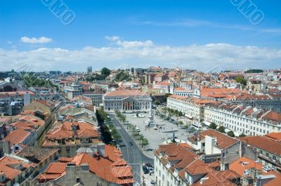panoramic view of central lisbon panoramic view of central lisbon