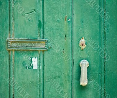 old green door - nice grunge texture