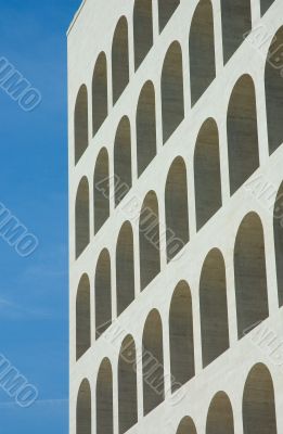 Arches of Square coliseum in Eur, Rome