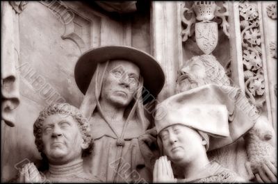 Statues in the Grote Kerk of Breda