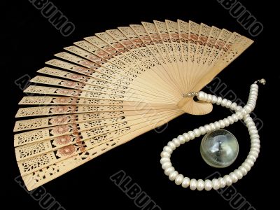 chinese wooden fan