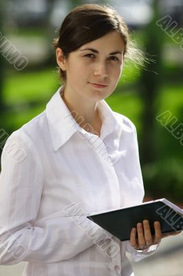 Nice girl with a book