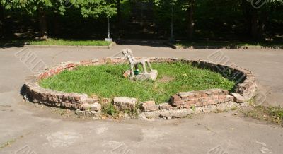 old destroyed fountain