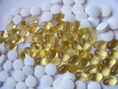 Yellow and white tablets