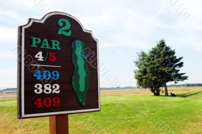 Golf sign Golf sign