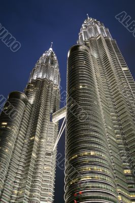 Petronas towers at dusk