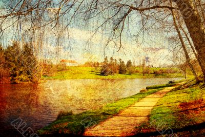 old-fashioned landscape
