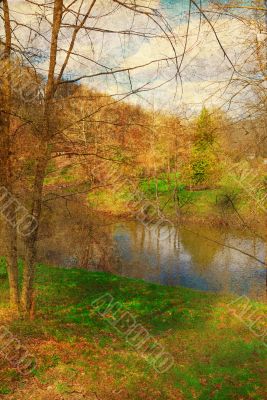 old-fashioned landscape