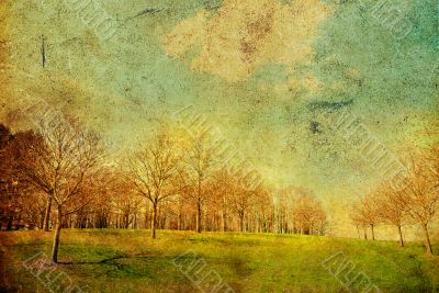 old-fashioned landscape