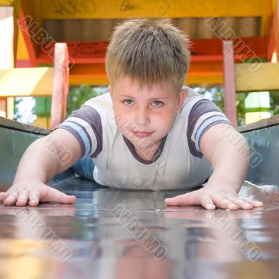 boy on a chute