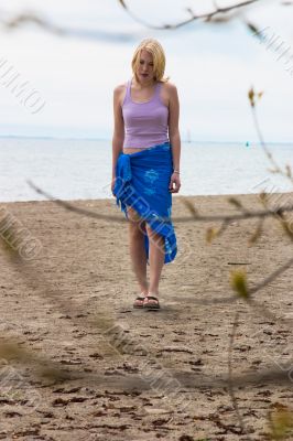 Alone on the beach