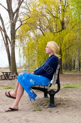 Thoughtful in the woods